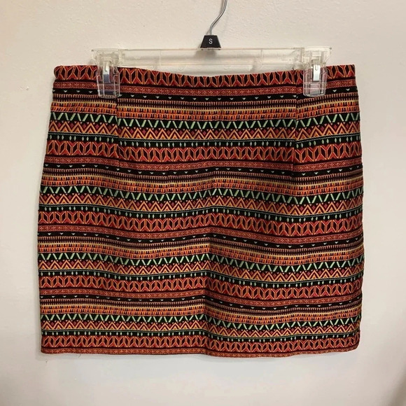 Lulu’s Aztec Zipper Mini Skirt - Picture 2 of 6